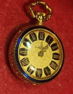 Vintage Bucherer Gold Plated Manual Wind Ladies Pendant Pocket Watch - Image 1 of 4