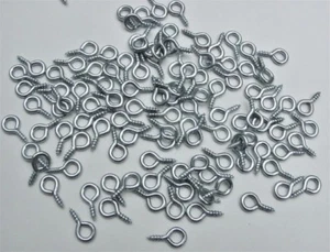 200 PIEZAS Pequeño Tornillo-Ojo Tamaño 9/16" Largo (1/4" Sobre Rosca)(Ojo 1/8" Abierto) - Imagen 1 de 2