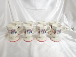 Tazas de pedestal vintage Avon Sweet Country Harvest coloridas frutas y flores 2002 - Imagen 1 de 23