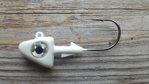10 count 1oz Shad Jig Head w/ 3-D eyes and 4/0 hook swimbaits sassy shad bodies - Picture 1 of 3