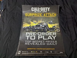 GameStop Call of Duty Black Ops Surprise Attack Promo Poster - Xbox 360, PS3 - Picture 1 of 2