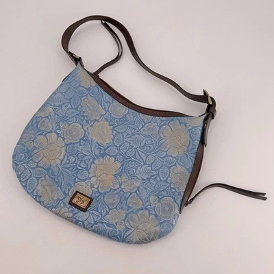 Bolso Hobo SHARIF Tooled Floral Repujado Delgado Boho Western Foto 1 de 3