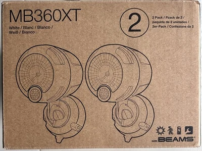 MR BEAMS Beams MB360XT 200 LM Wireless Battery Motion Sensing LED Spotlight, 2-Pack, Whit