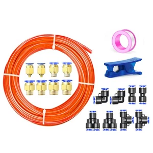 Kit de tubería de manguera de aire de poliuretano 10M 12 mm ODx8 mm ID con kits de conector neumático - Imagen 1 de 9