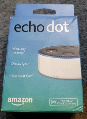 Amazon ECHO DOT 2nd Generation Smart Speaker Bluetooth W/Alexa  New Open Box - Image 1 of 4