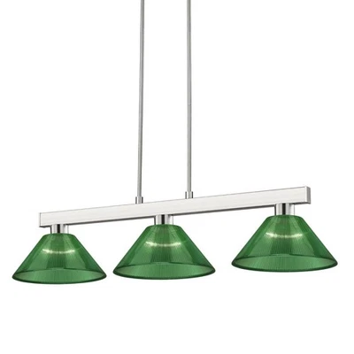 Lámpara de billar Z-Lite 152-ARG cobalto 3 luces 46" W - níquel Foto 1 de 4