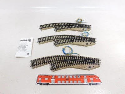 3x Märklin H0 AC 5141 Curved Points Elektroweiche E Soft M Track Left #ED791-1 - Image 1 of 3