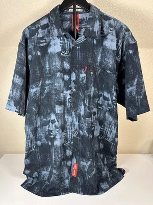 VTG Rare Mens L Marc Ecko Faces Button Up Shirt Grunge Street Fashion Y2K Design - Image 1 of 4