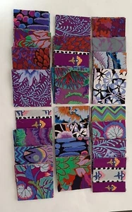 2.5 inch Mini Charm Packs- 40 Purple 2.5" Squares, Kaffe Fassett Mini Charm - Picture 1 of 3