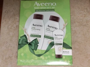 Aveeno Daily Moisturizing Lightly Scented Body Wash Gift Set New - Picture 1 of 6