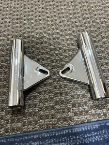 Par de soportes de faros cromados Norton Commando Roadster, OEM, - Imagen 1 de 2