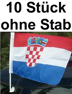 10x STABFAHNE KROATIEN FLAGGE FUßBALL WM EM Fahne Stabflagge HRVATSKA CROATIA - Bild 1 von 1