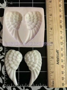 Angel Wings silicone mold for Baby shower-Fondant-Resin-polymer Clay-handcrafts - Picture 1 of 6