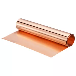 Copper Sheet Roll Strip Flashing Metal Foil Plate 3500mm x 300mm x 0.1mm - Picture 1 of 6