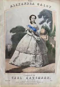 Cubierta de música antigua 1860; El galope de Alexandra de Carl Hausmann - Imagen 1 de 2