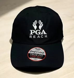 Sombrero con correa ajustable PGA Reach negro ajuste verdadero UPF 50+ para entusiastas del golf - Imagen 1 de 7