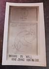 vtg postcard RPPC incisions on wall King John's Hunting Box England unposted