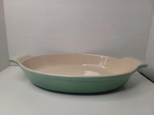 Vintage Le Creuset Oval Apple Green Ombre Baker Casserole Dish #13 - 41! GREAT! - Picture 1 of 8
