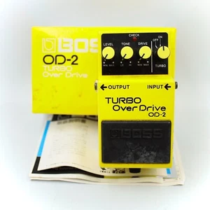 BOSS OD-2 Turbo OverDrive w/Original Box Black Label 1990 Made in Taiwan DB23871 - Picture 1 of 13