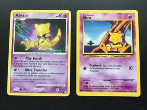 2x Old Pokemon Abra Card Bundle - Mysterious Treasures & WOTC TCG Cards - Picture 1 of 3