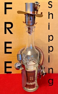 UNIQUE Body Bottle Holder "Elegant Business Woman” Decor Silver Metal Wine Stand - Picture 1 of 11