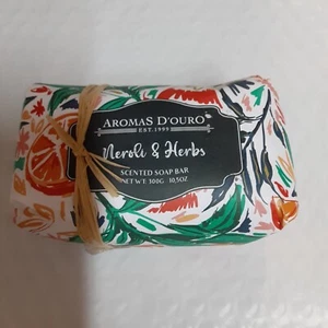 Aromas D'Ouro Neroli & Herbs Scented Soap 10.5oz Bar New Sealed Made In Portugal - Picture 1 of 2