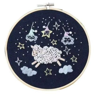 Hand Embroidery Kit - Beginners DIY Craft Project - Sheep Modern Needlework - Picture 1 of 1