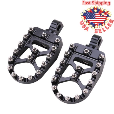 Wide MX Style Foot Pegs Rests Pedals Bobber For Harley Dyna Sportster XL883 1200 - Image 1 of 4