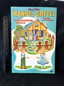 1956 Vintage Whitman Hansel and Gretel Large Book - Push Outs - Put Together - Picture 1 of 7