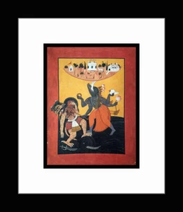 HINDU ART - Custom Framed 'Varaha' Rescuing Bhu from the Ocean Art Print - Picture 1 of 1