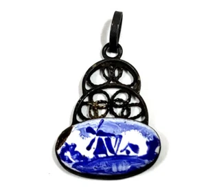 Colgante molino de viento holandés vintage azul Delft AZ373 - Imagen 1 de 3