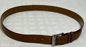 Cinturón de vestir informal de cuero de becerro bruñido Allen Edmonds #31564 38 marrón para hombre - Imagen 1 de 19