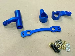 MR Aluminum Steering Arrma Kraton Outcast Talion Typhon Senton Red Blue - Picture 1 of 4