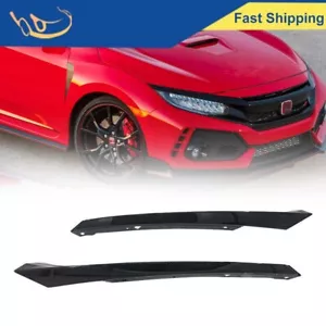 Para Honda Civic 2016-2018 cupé negro párpado moldura parrilla izquierda+derecha - Imagen 1 de 9