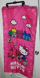 Pink Hello Kitty Riding Bike Sleeping Bag 54" x 25 1/2" - Picture 1 of 8
