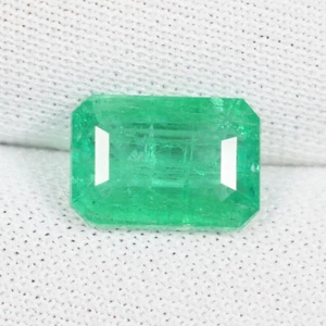 1.56 ct EXCLUSIVE FINE QUALITY ZAMBIAN MINE NATURAL EMERALD Octagon See Vdo LG/ - Picture 1 of 2