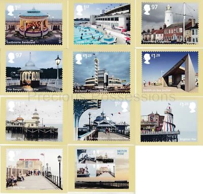 GB POSTCARDS PHQ CARDS USED REAR FDI 393 2014 SEASIDE ARCHITECTURE - Image 1 of 2