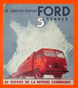 FORD POISSY / PROSPECTUS / LE CAMION RAPIDE 5 TONNES de 1938 - Imagen 1 de 4