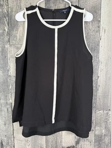 MADEWELL sleeveless black and white tunic, geometric, size Medium - Picture 1 of 6