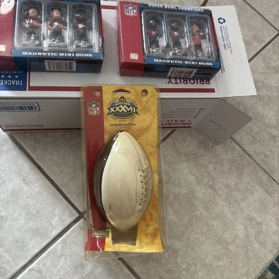 Tampa Bay Buccaneer Super Bowl Mini Bobs - Juegos de jugadores de equipo y réplica de fútbol americano Foto 1 de 4
