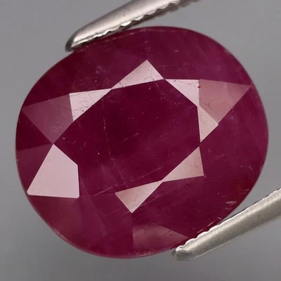 6.67Ct.Precious Gem Natural BIG Purplish Red UNHEATED Ruby Winza,Tanzania - Image 1 of 4