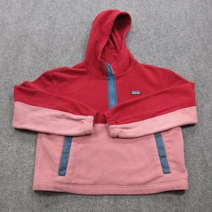 Patagonia Hoodie Girls XL Fleece Outdoors Sweater Pockets Half Zip Pullover Coat - Picture 1 of 18