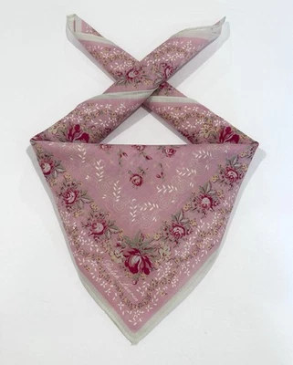 PAÑUELO MUJER RALPH LAUREN FLORAL Rosa ALGODÓN BOLSILLO CUADRADO 20” Foto 1 de 4