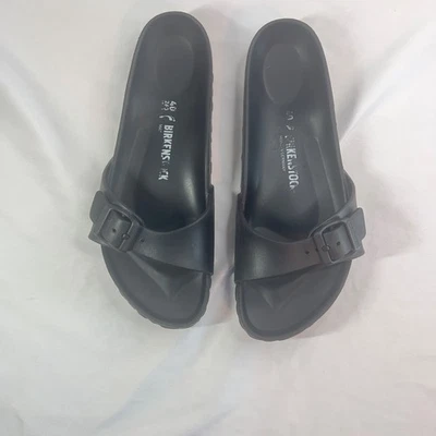 Birkenstock Madrid EVA 凉鞋女式 EU 40 US 9 黑色一脚蹬防水 — 第 1/4 张图片