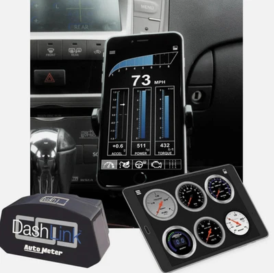 AutoMeter OBDII DashLink 2.0 数字 DASH GAGUES - 适用于苹果/安卓  — 第 1/4 张图片