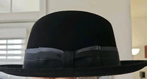 BILTMORE HARTFORD SCHWARZ SENATOR FELL FILZ Fedora Hut 7 1/4 58 BF37475 - Bild 1 von 9