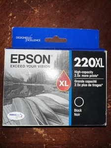 Genuine Epson 220XL Black Ink Cartridge T220XL120 Exp: 10/24 - Picture 1 of 6