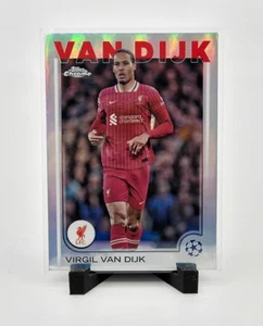 2024-25 Topps Chrome UEFA Virgil Van Dijk #44 Refractor Liverpool FC - Picture 1 of 2