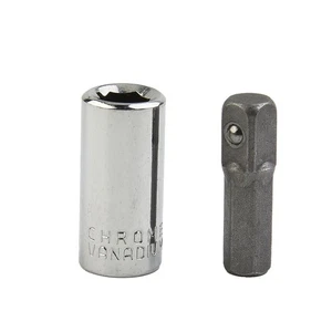 1/4 Vierkant auf 1/4 Sechskant/Schaft Schlagschrauber-Stecknuss + 1/4 Bohrer Steckschlüssel Adapter #Neu/ - Bild 1 von 14