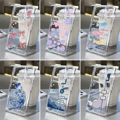 For Xiaomi Redmi Note 14 13 12 11 Pro 14T 14C Pattern Silicone Clear Case Cover - Image 1 of 4